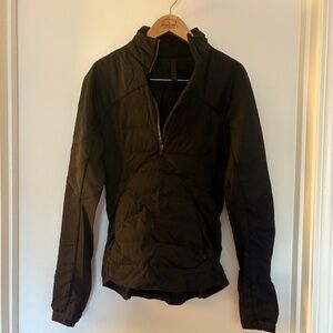 Black Lululemon puffer half zip